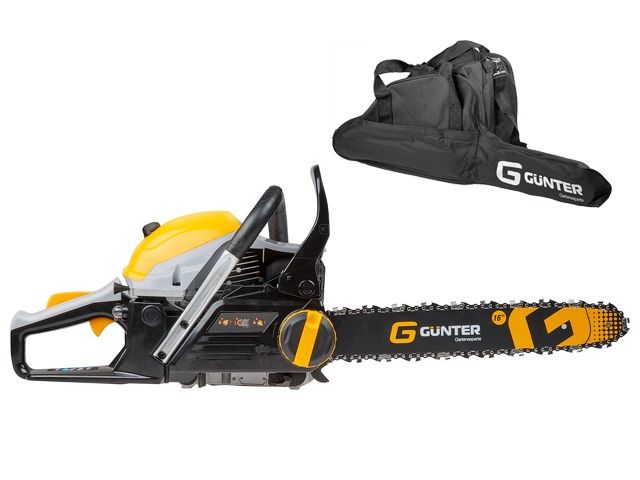 Бензопила Gunter MSH-4505 шина 40 см (16'), 3/8" LP, 1,3 мм, 57 зв. (2.20 кВт, 2.95 л.с., 45 см3, вес 7 кг) (MSH-4505)