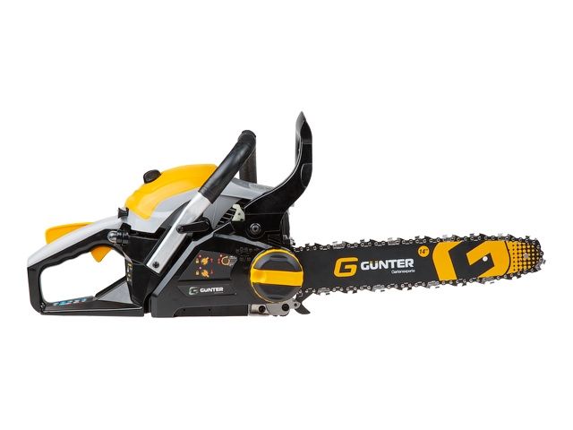 Бензопила Gunter MSH-3805 шина 35 см (14'), 3/8" LP, 1,3 мм, 52 зв. (1.50 кВт, 2.0 л.с., 37,2 см3, вес 6 кг) (MSH-3805)